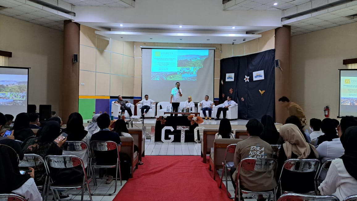 Harita Nickel mengadakan kegiatan talkshow goes to kampus di Kampus Insitute Pertanian Bogor (IPB), Kecamatan Dramaga, Kabupaten Bogor pada Sabtu 1 Juni 2024 siang.