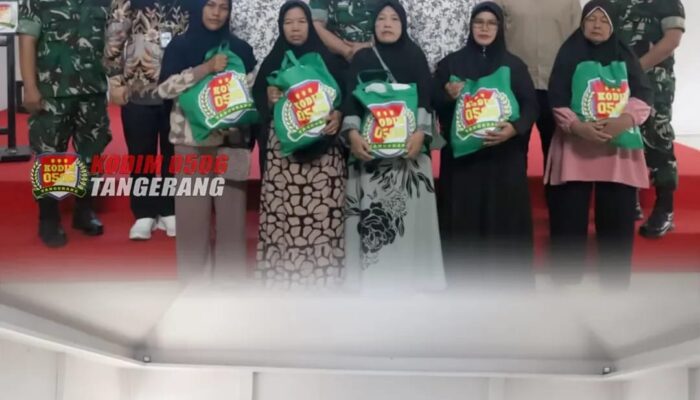 Adev Natural bersama Kodim 0506 Tangerang dan Baitulmal Tazkia Salurkan Zakat di Tangerang