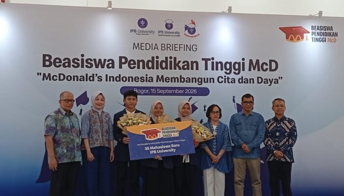 McDonald’s Indonesia dan YAPI Berikan Beasiswa untuk Mahasiswa Baru IPB University